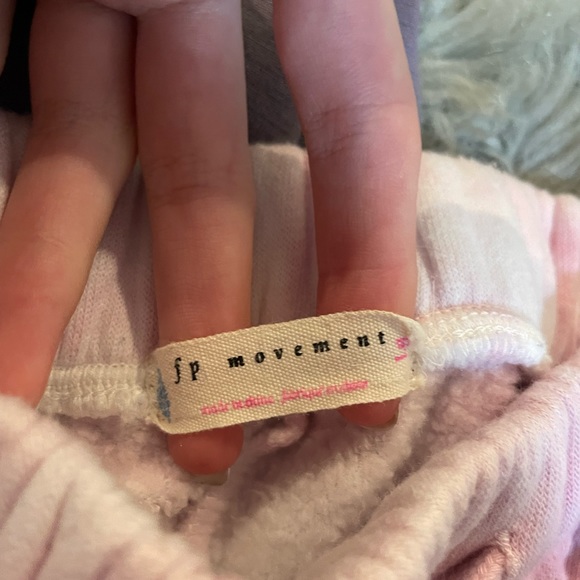 Free People Work it Out Pink and White Tie Dye Joggers - Picture 5 of 5